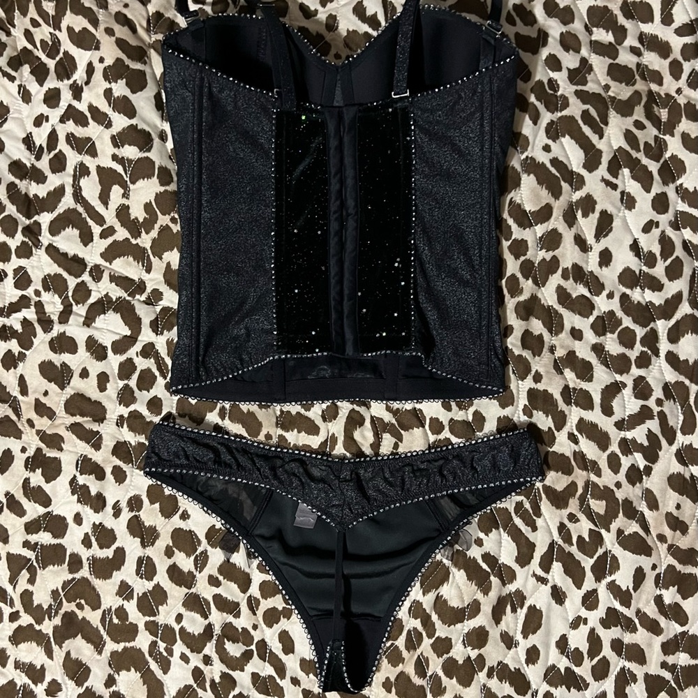 VICTORIAS SECRET Starry Galaxy Corset and thong